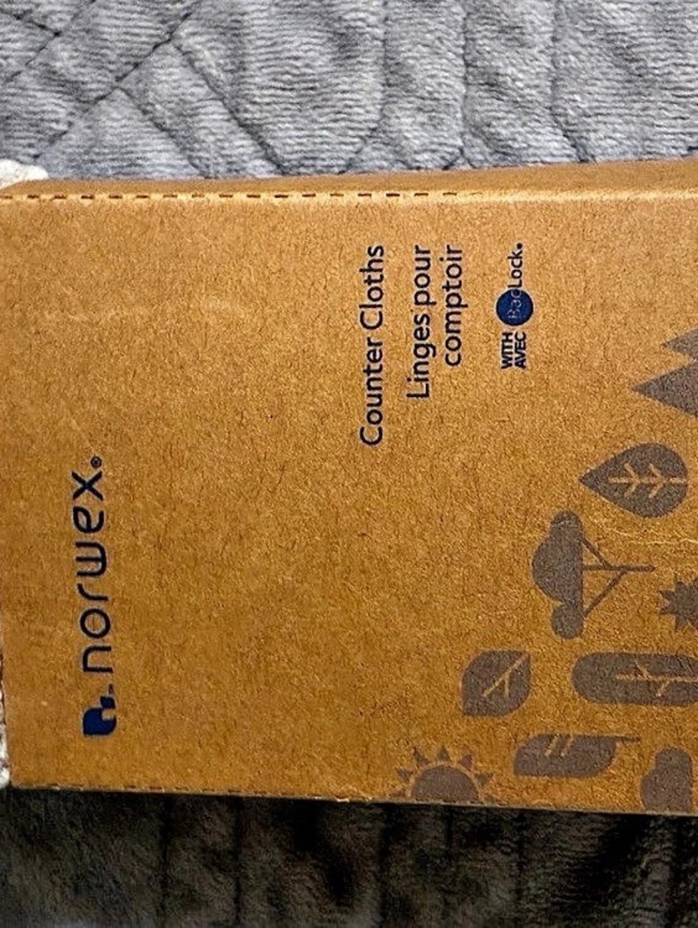 Norwex Counter Cloths - Set of 3 Gray & Cream. New, price firm, discounted.
